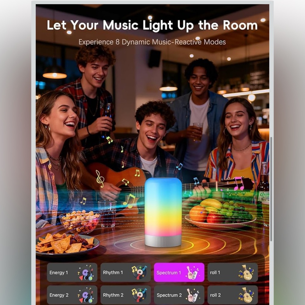 Color-Changing LED Smart Table Lamp - Picture 3 of 7